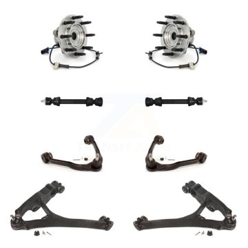 Front Hub Bearing Lower Upper Control Arm Link Kit (8Pc) For Chevrolet Silverado 1500 GMC K7T-110828