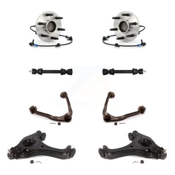 Front Hub Bearing Lower Upper Control Arm Link Kit (8Pc) For Chevrolet Silverado 1500 GMC K7T-110829