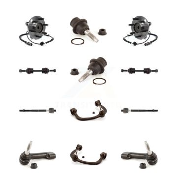 Front Hub Upper Control Arm Lower Ball Joint Outer Inner Tie Rod Link Kit (12Pc) For Ford K7T-110851