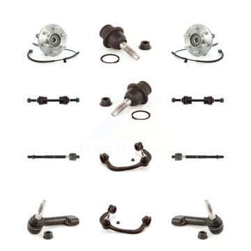 Front Upper Control Arm Lower Ball Joint Outer Inner Tie Rod Link Kit (12Pc) For Ford 4WD K7T-110856