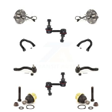Front Bearing Upper Control Arm Lower Ball Joint Outer Tie Rod Link Kit (10Pc) For Nissan K7T-110871