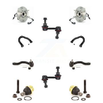 Front Bearing Upper Arm Lower Ball Joint Outer Tie Rod & Link Kit (10Pc) For Nissan TITAN K7T-110872