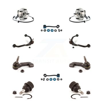 Front Bearing Upper Arm Lower Ball Joint Outer Tie Rod & Link Kit (10Pc) For Jeep Liberty K7T-110874