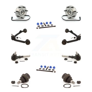 Front Hub Bearing Upper Arm Lower Ball Joint Outer Tie Rod Link Kit (10Pc) For Ford F-150 K7T-110883