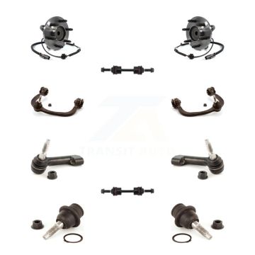 Front Bearing Upper Control Arm Lower Ball Joint Outer Tie Rod & Link Kit (10Pc) For Ford K7T-110885