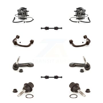 Front Hub Bearing Upper Control Arm Lower Ball Joint Outer Tie Rod & Link Kit (10Pc) For K7T-110886