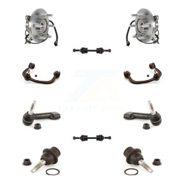 Front Bearing Upper Control Arm Lower Ball Joint Outer Tie Rod & Link Kit (10Pc) For Ford K7T-110889