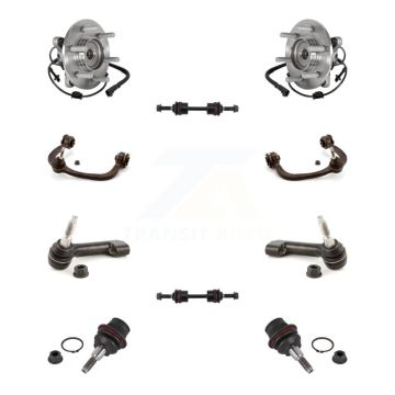 Front Bearing Upper Control Arm Lower Ball Joint Outer Tie Rod & Link Kit (10Pc) For Ford K7T-110891