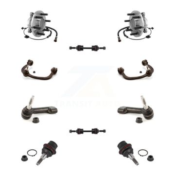Front Bearing Upper Control Arm Lower Ball Joint Outer Tie Rod & Link Kit (10Pc) For Ford K7T-110892