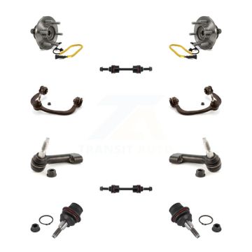 Front Hub Bearing Upper Control Arm Lower Ball Joint Outer Tie Rod & Link Kit (10Pc) For K7T-110894
