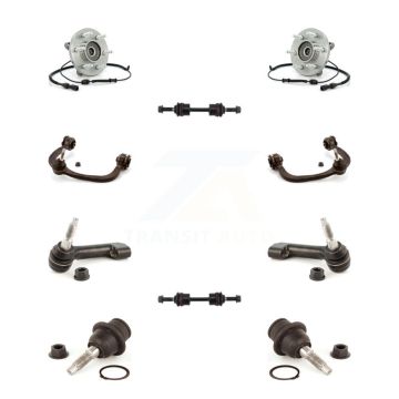 Front Bearing Upper Control Arm Lower Ball Joint Outer Tie Rod & Link Kit (10Pc) For Ford K7T-110896