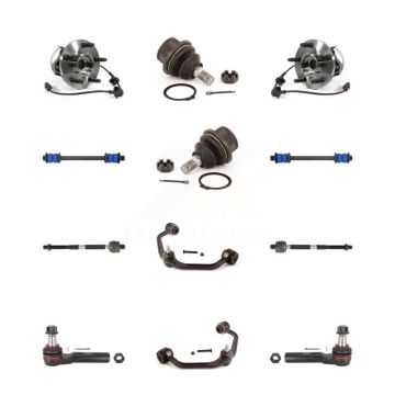 Front Hub Upper Arm Lower Ball Joint Outer Inner Tie Rod Link Kit (12Pc) For Mazda B4000 K7T-110923