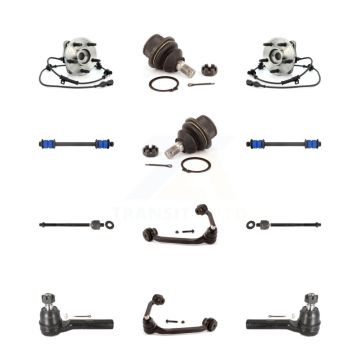 Front Upper Control Arm Lower Ball Joint Outer Inner Tie Rod Link Kit (12Pc) For Ford 4WD K7T-110933