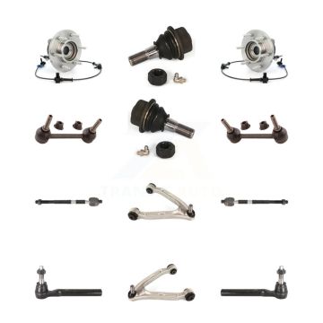Front Hub Upper Arm Lower Ball Joint Outer Inner Tie Rod & Link Kit (12Pc) For Hummer H3 K7T-110943