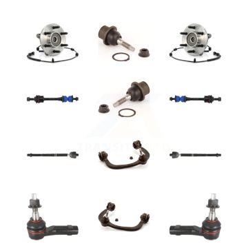 Front Upper Control Arm Lower Ball Joint Outer Inner Tie Rod Link Kit (12Pc) For Ford LT K7T-110946