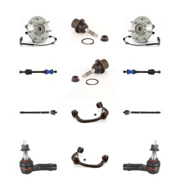 Front Upper Control Arm Lower Ball Joint Outer Inner Tie Rod Link Kit (12Pc) For Ford LT K7T-110949
