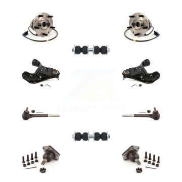 Front Bearing Upper Control Arm Lower Ball Joint Outer Tie Rod & Link Kit (10Pc) For GMC K7T-110952
