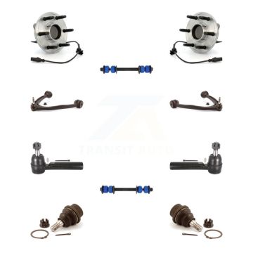 Front Bearing Upper Control Arm Lower Ball Joint Outer Tie Rod Link Kit (10Pc) For GMC XL K7T-110962