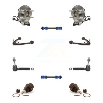 Front Bearing Upper Control Arm Lower Ball Joint Outer Tie Rod & Link Kit (10Pc) For GMC K7T-110963