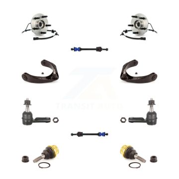 Front Bearing Upper Arm Lower Ball Joint Outer Tie Rod Link Kit (10Pc) For Dodge Ram 1500 K7T-110985