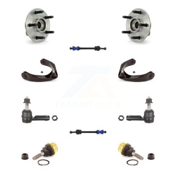 Front Bearing Upper Arm Lower Ball Joint Outer Tie Rod Link Kit (10Pc) For Dodge Ram 1500 K7T-110986