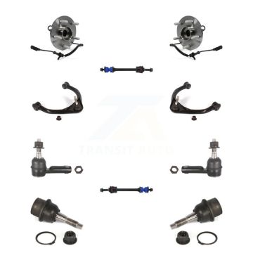 Front Hub Bearing Upper Control Arm Lower Ball Joint Outer Tie Rod & Link Kit (10Pc) For K7T-110987