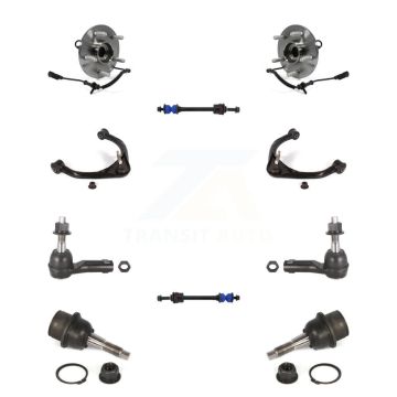 Front Bearing Upper Control Arm Lower Ball Joint Outer Tie Rod & Link Kit (10Pc) For Ram K7T-110989