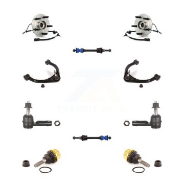Front Bearing Upper Arm Lower Ball Joint Outer Tie Rod Link Kit (10Pc) For Dodge Ram 1500 K7T-110993
