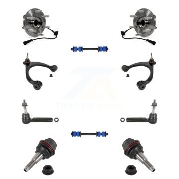 Front Bearing Upper Control Arm Lower Ball Joint Outer Tie Rod Link Kit (10Pc) For GMC XL K7T-110995