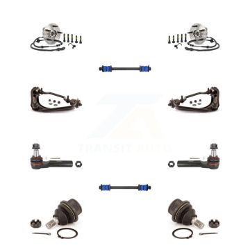 Front Bearing Upper Control Arm Lower Ball Joint Outer Tie Rod & Link Kit (10Pc) For Ford K7T-110998