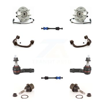 Front Bearing Upper Control Arm Lower Ball Joint Outer Tie Rod & Link Kit (10Pc) For Ford K7T-111003