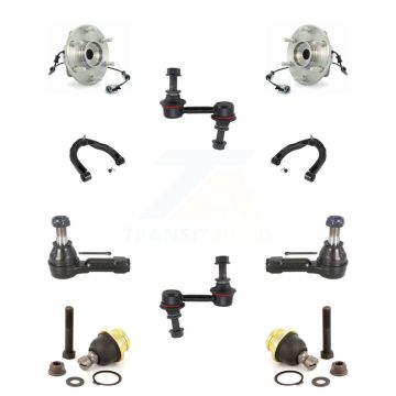 Front Hub Bearing Upper Control Arm Lower Ball Joint Outer Tie Rod & Link Kit (10Pc) For K7T-111004