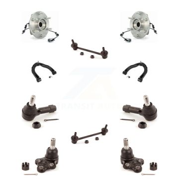 Front Hub Bearing Upper Control Arm Lower Ball Joint Outer Tie Rod & Link Kit (10Pc) For K7T-111005