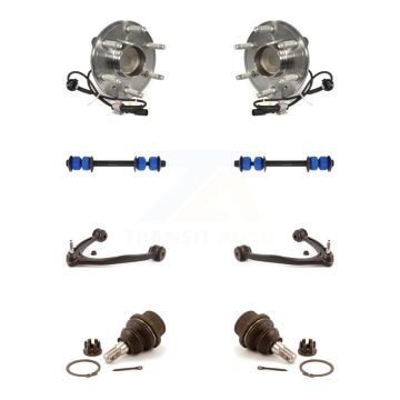 Front Bearing Lower Ball Joint Upper Control Arm & Link Kit (8Pc) For GMC Sierra 1500 RWD K7T-111019