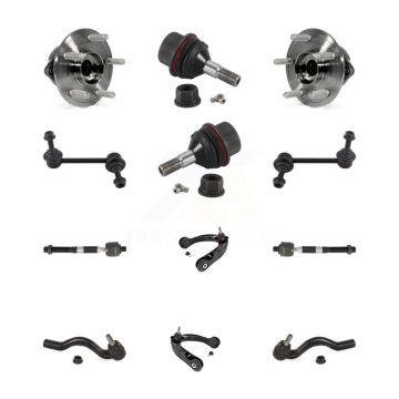 Front Hub Upper Control Arm Lower Ball Joint Outer Inner Tie Rod Link Kit (12Pc) For Jeep K7T-111086