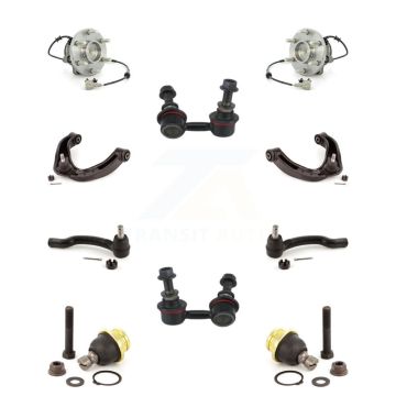 Front Bearing Upper Control Arm Lower Ball Joint Outer Tie Rod Link Kit (10Pc) For Nissan K7T-111087