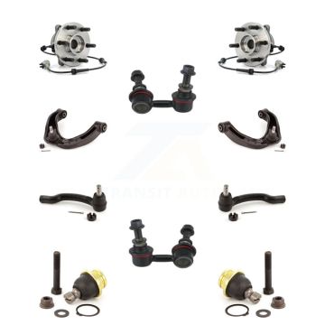 Front Bearing Upper Control Arm Lower Ball Joint Outer Tie Rod Link Kit (10Pc) For Nissan K7T-111088
