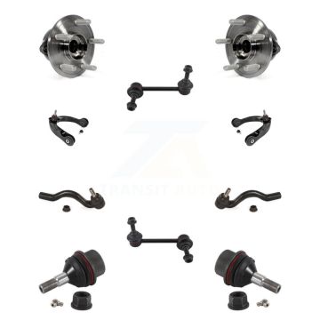 Front Bearing Upper Control Arm Lower Ball Joint Outer Tie Rod & Link Kit (10Pc) For Jeep K7T-111089