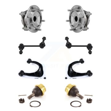 Front Hub Bearing Lower Ball Joint Upper Control Arm Link Kit (8Pc) For Toyota Tacoma 4WD K7T-111098