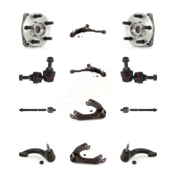 Front Bearing Lower Upper Control Arm Outer Inner Tie Rod & Link Kit (12Pc) For Chrysler K7T-111099