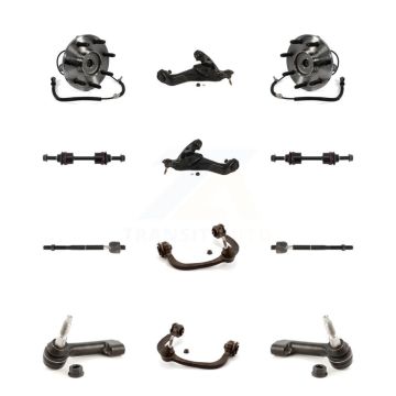 Front Bearing Lower Upper Control Arm Outer Inner Tie Rod Link Kit (12Pc) For Ford F-150 K7T-111109