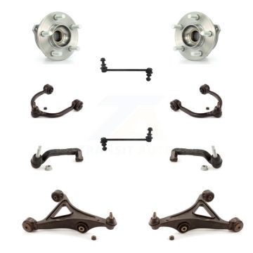 Front Hub Bearing Lower Upper Control Arm Outer Tie Rod Link Kit (10Pc) For Chrysler 300 K7T-111111
