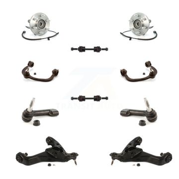 Front Bearing Lower Upper Control Arm Outer Tie Rod & Link Kit (10Pc) For Ford Expedition K7T-111114