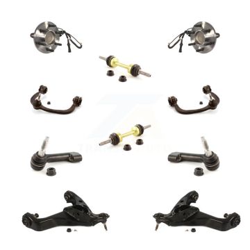 Front Bearing Lower Upper Control Arm Outer Tie Rod & Link Kit (10Pc) For Ford Expedition K7T-111123