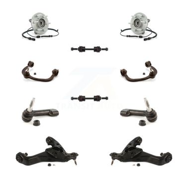 Front Bearing Lower Upper Control Arm Outer Tie Rod & Link Kit (10Pc) For Ford Expedition K7T-111124