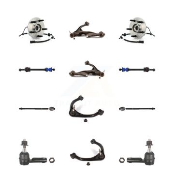 Front Hub Bearing Lower Upper Arm Outer Inner Tie Rod Link Kit (12Pc) For Dodge Ram 1500 K7T-111135