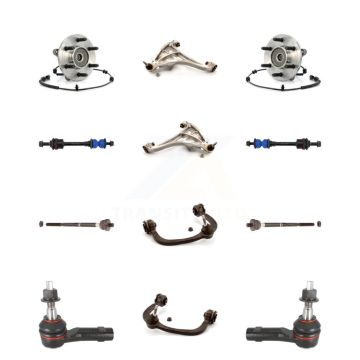 Front Bearing Lower Upper Control Arm Outer Inner Tie Rod Link Kit (12Pc) For Ford F-150 K7T-111142