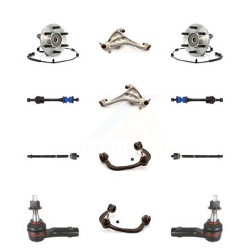 Front Bearing Lower Upper Control Arm Outer Inner Tie Rod Link Kit (12Pc) For Ford F-150 K7T-111144