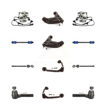 Front Bearing Lower Upper Control Arm Outer Inner Tie Rod Link Kit (12Pc) For Ford Sport K7T-111154