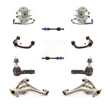 Front Bearing Lower Upper Control Arm Outer Tie Rod & Link Kit (10Pc) For Ford F-150 Mark K7T-111164